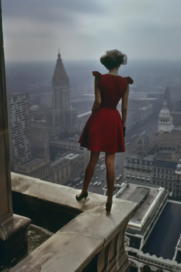 Atop a skyscraper IV, photographie conceptuelle inspiré de Irving Penn et Man Ray